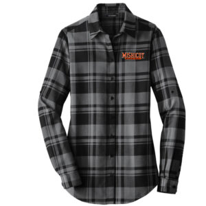 Mishicot Boys Basketball - Plaid Flannel Shirt (Ladies)