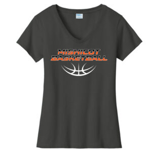 Mishicot Boys Basketball - Short Sleeve Ringspun Tee (Ladies)