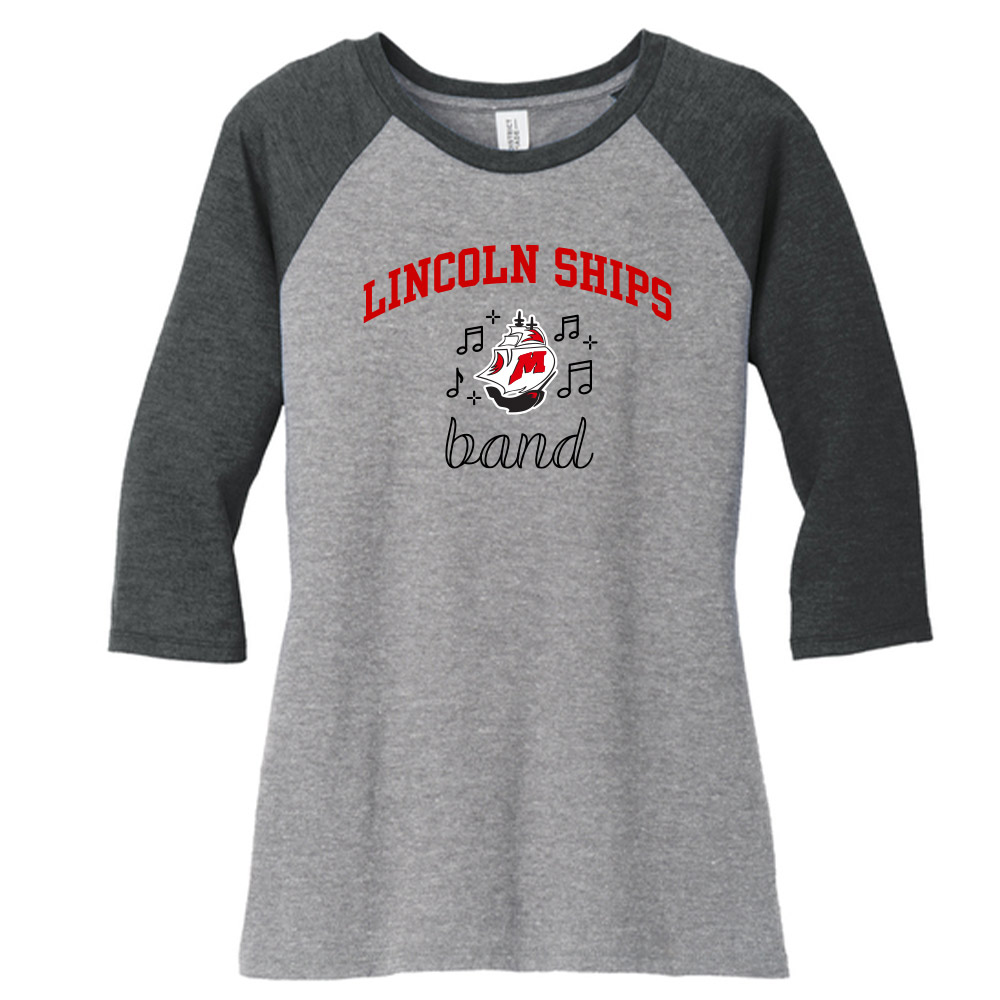LHS BAND - Ladies 3/4 Sleeve Triblend Tee