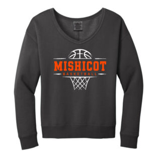 Mishicot Girls Basketball - Ladies V-Neck Sweatshirt
